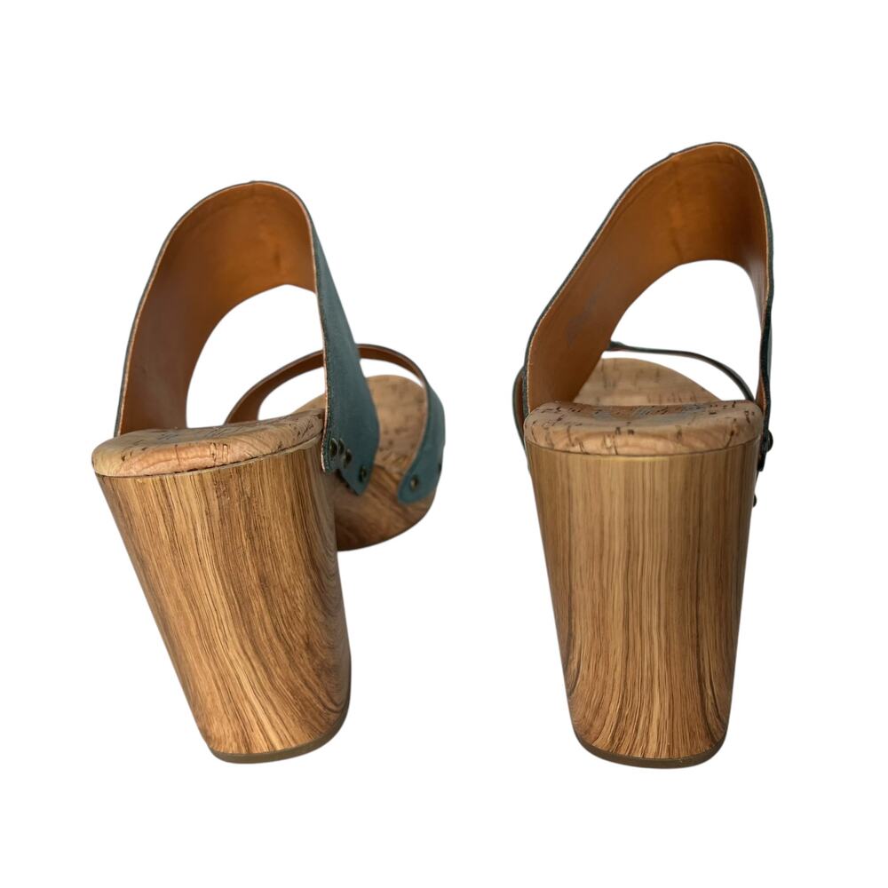 Kork-Ease Darra Leather Platform Clog Heeled Sandals Size 11 - Picture 7 of 12